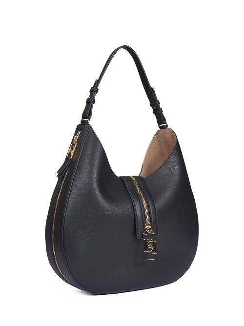 ELISABETTA FRANCHI LARGE HOBO BAG IN LEATHER EFFECT MATERIAL WITH ZIP. ELISABETTA FRANCHI | BS75A47E2110